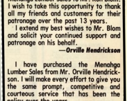 Lumber Store Announcement