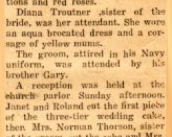 Ron and Janet's Wedding Article