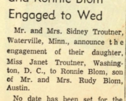 Janet and Ronnies Engagement Notice