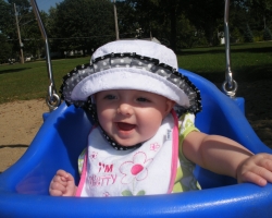 Kloey loves to swing