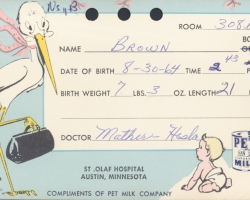 Tony birth announcement