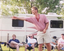 Brian playing washers