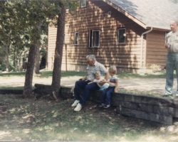 Ron with two grandkids