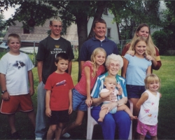 grandma with Alex,Shane,Austin.Ashlie.Taylor,Marissa,Amber,Kelly
