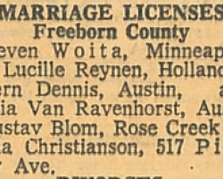 Gus and Alph Marriage Licenses